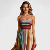 Renata | Rochie fără mâneci colorată