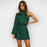 Alina | Rochie asimetrică din satin