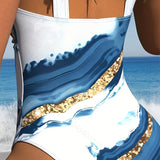 Bikini cu o singură bucată cu model