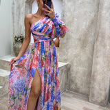 Whitney | Rochie elegantă cu umăr gol și curgătoare pentru evenimentele estivale