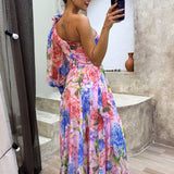 Whitney | Rochie elegantă cu umăr gol și curgătoare pentru evenimentele estivale