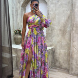 Whitney | Rochie elegantă cu umăr gol și curgătoare pentru evenimentele estivale