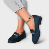 Alexandrina | Mocasini eleganți din flanelă