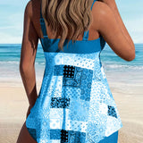 Îmbrăcăminte Tankini cu Două Piese cu Model
