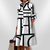 Helen | Rochie cu model geometric