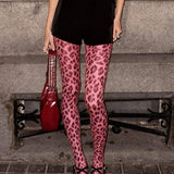 Viken | Legginși Plan Crimson Panther Leopard Print