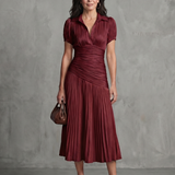 Teodora | Rochie midi cu brâu cu crochet