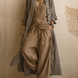 Ramona | Set Boem în 3 Piese cu Cardigan Lung