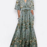 Romi | Elegant rochie maxi cu model floral