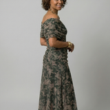 Calen | Rochie midi fără umeri