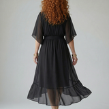 Elric | Rochie midi Viegls cu drapaje