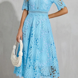 Charlisse | Rochie midi din dantelă elegantă pentru femei
