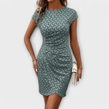 Patrícia | Rochie cu Peplum cu Mâneci Scurte