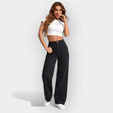 Celine | Pantaloni cu talie înaltă și picioare largi