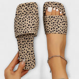 Elisabete | Mocasini plați cu imprimeu leopard