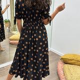 Monika | Rochie elegantă cu model buline