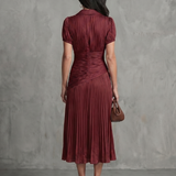 Teodora | Rochie midi cu brâu cu crochet