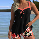 Tankini Sport cu Design Gât în V