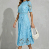 Charlisse | Rochie midi din dantelă elegantă pentru femei