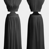 Jocelyn | Rochie Minimalistă cu Decupaj Înalt și Tăieturi pe Lateral
