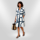 Helen | Rochie cu model geometric