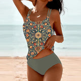 Costum de baie Tankini cu Două Curele