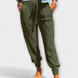 Feli | Pantaloni Largi cu Imprimeu Leopard