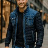 Indrek | Jachetă hibridă din denim cu aspect urban