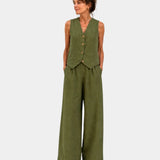 Assia | Set vestă fără mâneci și pantaloni