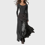 Sofia | Rochie lungă cu imprimeu leopard