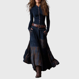 Azucena | Rochie midi Nahast cu cordon