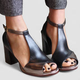 Nadaria | Sandale elegante cu toc înalt și vârful deschis, cu design pliat