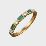 Grete | Inel Vintage cu Zirconiu Verde Clasic
