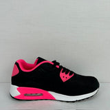 Merle | Pantofi de tenis gonflabili negri roz fuchsia