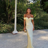Bárbara | Rochie Satin Maxi cu Spate Deschis