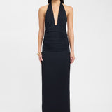 Lerata | elegant rochie lungă cu guler cu nasturi
