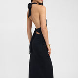 Lerata | elegant rochie lungă cu guler cu nasturi