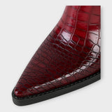Külli | Cizme cu design de piele de crocodil și toc elegant