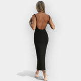 Victoria | Rochie midi cu spate deschis