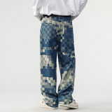 Edvard | Blugi Denim pentru Bărbați cu Efect Pixel