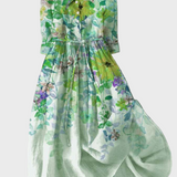 Katriin | Rochie cu modele în acuarelă