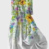 Kersti | Rochie din acril cu flori