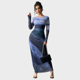 Amélia | Maxi rochie cu mâneci lungi
