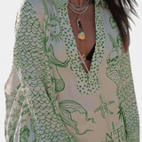 Amalia | Tricou scurt în stil Bohemian cu pantaloni elastici