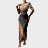 Amélia | Maxi rochie cu mâneci lungi