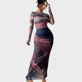 Amélia | Maxi rochie cu mâneci lungi