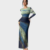 Amélia | Maxi rochie cu mâneci lungi