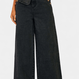 Ludovica | Set denim: jachetă ajustată și pantaloni largi