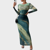 Amélia | Maxi rochie cu mâneci lungi