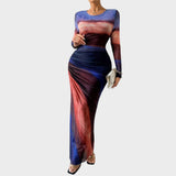 Amélia | Maxi rochie cu mâneci lungi